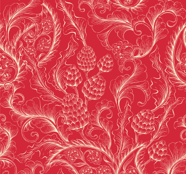 papel parede ornamental Ilustração paisley - TenStickers
