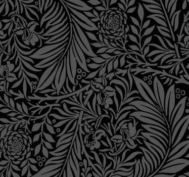 papel de parede florido Padrões abstratos pretos halloween - TenStickers