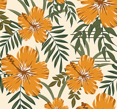 papel de parede natureza Papel de Parede flores cinzentas - TenStickers