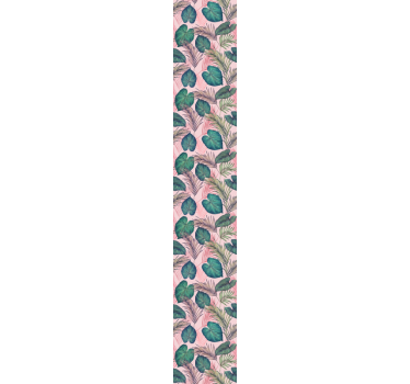 papel parede Folha tropical rosa - TenStickers