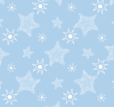 papel parede estrelas Estrelas brancas e azuis - TenStickers