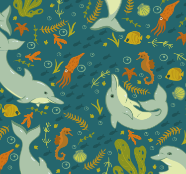 papel de parede animais fauna subaquática - TenStickers