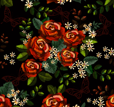 papel de parede flores elegância floral - TenStickers