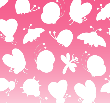 papel parede borboletas Borboletas com degradação rosa - TenStickers