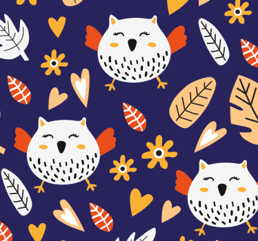 papel de parede criança Papel de parede de coruja grande e pequen - TenStickers