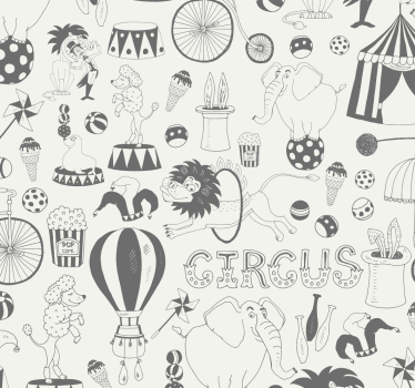 papel de parede criança Papel de parede circus nordic color - TenStickers