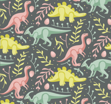 Papel de parede dinossauros para brincar em cartoons - TenStickers
