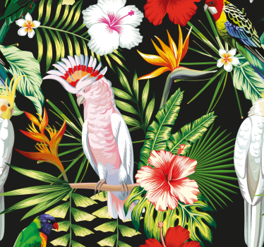 papel de parede animais Papagaios de cor brilhante - TenStickers
