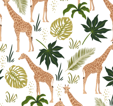 Papel de parede infantil Girafas organizadas - TenStickers
