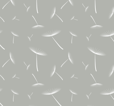 papel de parede flores Isqueiro florido cinza - TenStickers