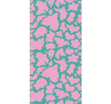 papel parede abstracto Estampa de vaca rosa colorida - TenStickers