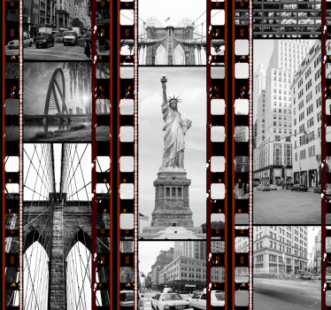 papel parede artistíco NY colagem diversos - TenStickers