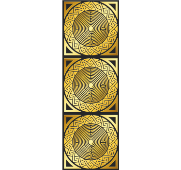 papéis de parede animados Meandro circular - TenStickers