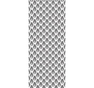 papel de parede quarto Pavão preto e branco - TenStickers