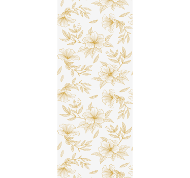 papel de parede floral elegância floral dourada - TenStickers
