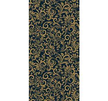 papel de parede florido Versace ouro preto - TenStickers