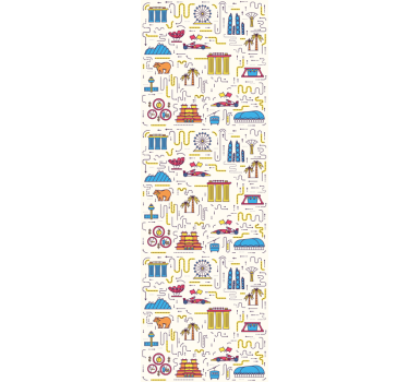 Papel de parede cidades e países diversão na paisagem urbana - TenStickers