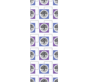 papel de parede para quarto desenho de árvore geométrica - TenStickers