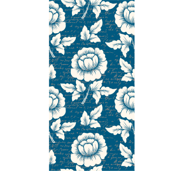 papel de parede floral roteiro floral elegante - TenStickers