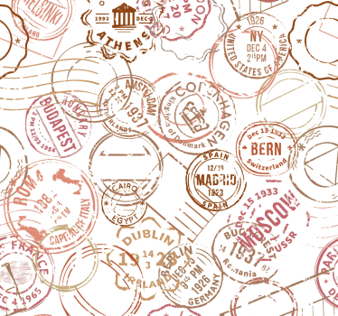 Papel parede juvenil Selos retro - TenStickers