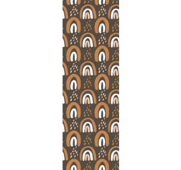 papel de parede criança Padrão arco-íris com gotas e chuva - TenStickers