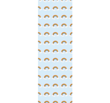 papel de parede criança Colorido belo arco-íris e nuvens - TenStickers