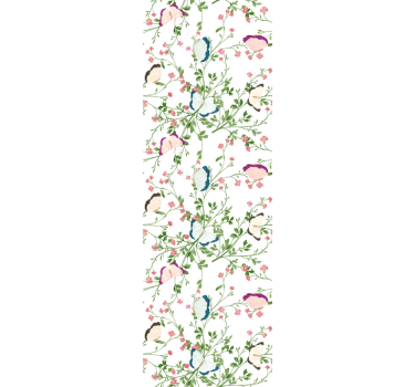 papel de parede floral borboleta botânica - TenStickers