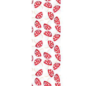 Papel de parede quarto de casal padrão morango estilizado - TenStickers