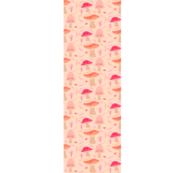 papel de parede flores Cogumelos clássicos felizes - TenStickers