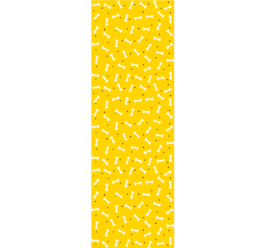 papel de parede quarto Osso de cão com fundo amarelo - TenStickers