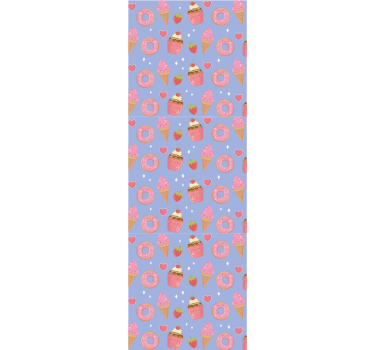 papel de parede quarto de bebé padrão de sobremesa doce - TenStickers