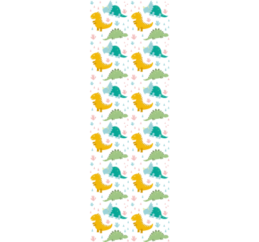Papel de parede dinossauros desfile de dinossauros - TenStickers