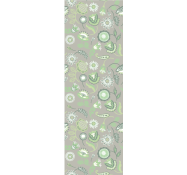 papel de parede floral motivo floral verde - TenStickers