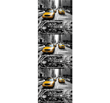 papel parede Nova York Colagem de táxi amarelo nyc - TenStickers