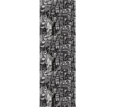 Papel de parede cidades e países estátua urbana colagem - TenStickers