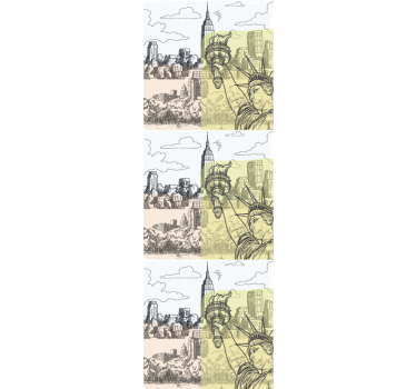 Papel de parede cidades e países desenho de esboço urbano - TenStickers