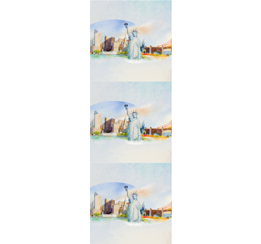 papel de parede Nova York colagem de marco urbano - TenStickers