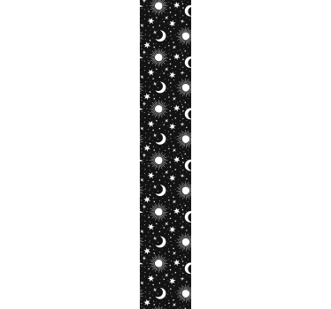 Papel parede estrelas Estrelas e luas brancas - TenStickers