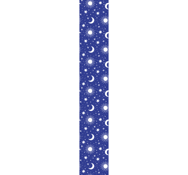 Papel parede estrelas Estrelas brancas e luas fundo azul - TenStickers