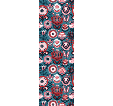 papel de parede floral flores ornamentais - TenStickers