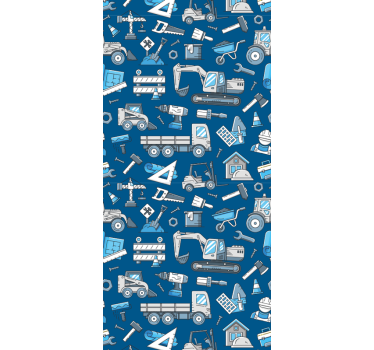 papel de parede quarto de bebé brincadeira de construção - TenStickers