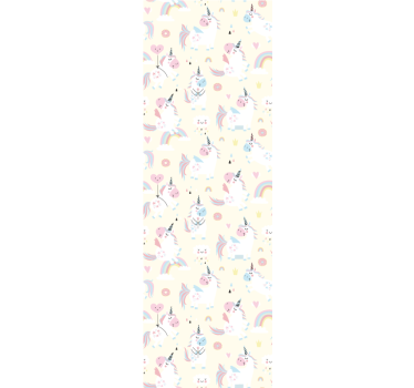 papel de parede criança Unicórnios felizes no país das maravilhas - TenStickers