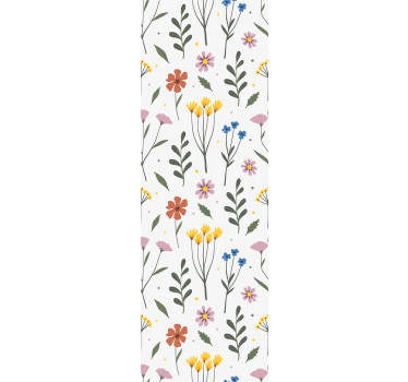 papel de parede flores Padrão de flores multicoloridas de jardim - TenStickers