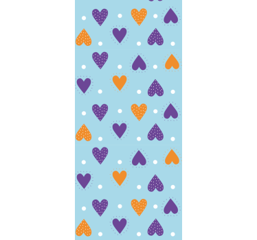 papel de parede para quarto gotas de chuva do coração - TenStickers