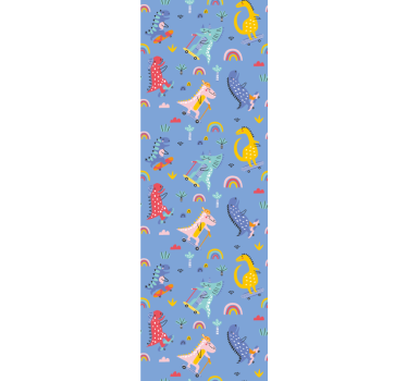 Papel de parede dinossauros dinossauros patinando - TenStickers