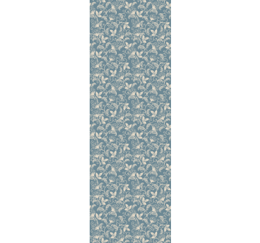 papel parede clássico Azul e bege padrão de elementos detal - TenStickers