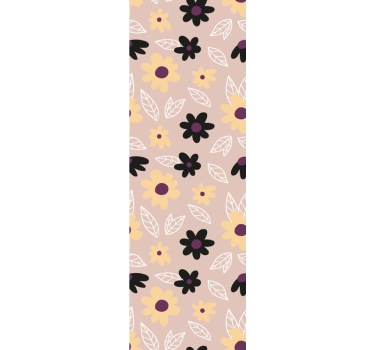 papel de parede floral motivo floral simplista - TenStickers