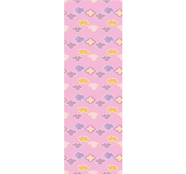 papel de parede quarto de bebé padrão de céu nublado - TenStickers