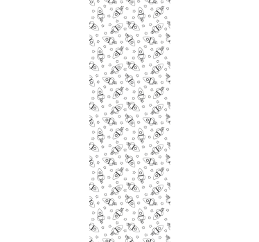 papel de parede criança Foguetes e silhueta de estrelas - TenStickers