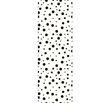 papel de parede criança Fundo preto de bolinhas - TenStickers